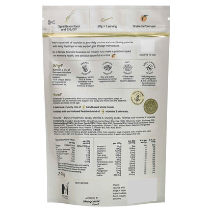 Hazelnut, Cacao & Cherry Toppings For Menopause 200g by peachie