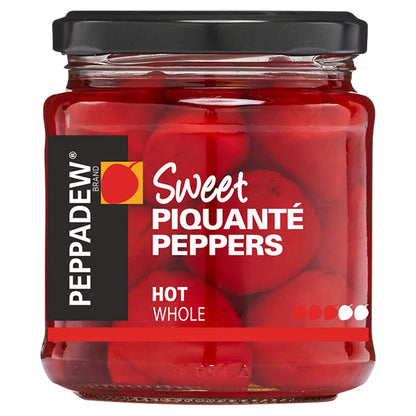 Sweet Piquante Peppers Hot Whole 260g by PEPPADEW