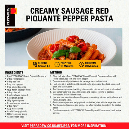 Sweet Piquante Peppers Hot Whole 260g by PEPPADEW