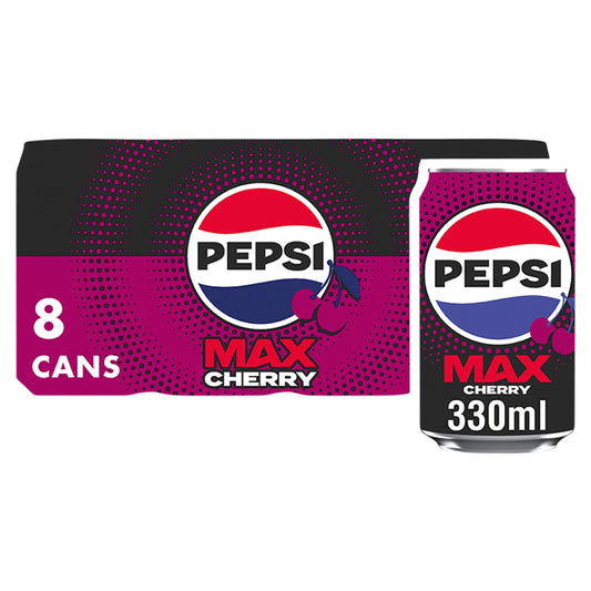 Max Cherry No Sugar Cola Cans 8x330ml by PEPSI