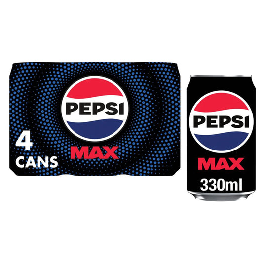 Max No Sugar Cola Soft Drink 4 X 330ml by PEPSI