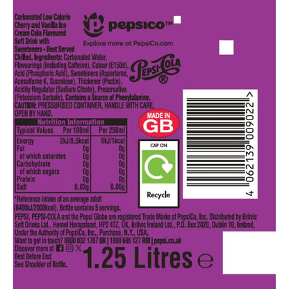 Zero Sugar Cherry & Vanilla Flavour by PEPSI