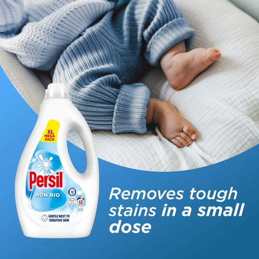 Non Bio Laundry Washing Liquid Detergent 53 Washes 1431ml by Persil