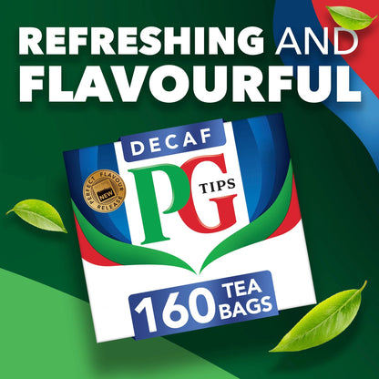 Decaf Black Tea 160 Tea Bags 464g by PG TIPS