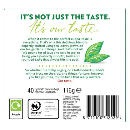 Original Black Tea 40 Tea Bags 116g by PG TIPS