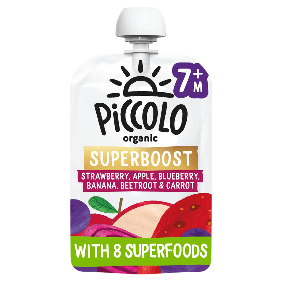 Organic Superboost Strawberry, Apple, by PICCOLO