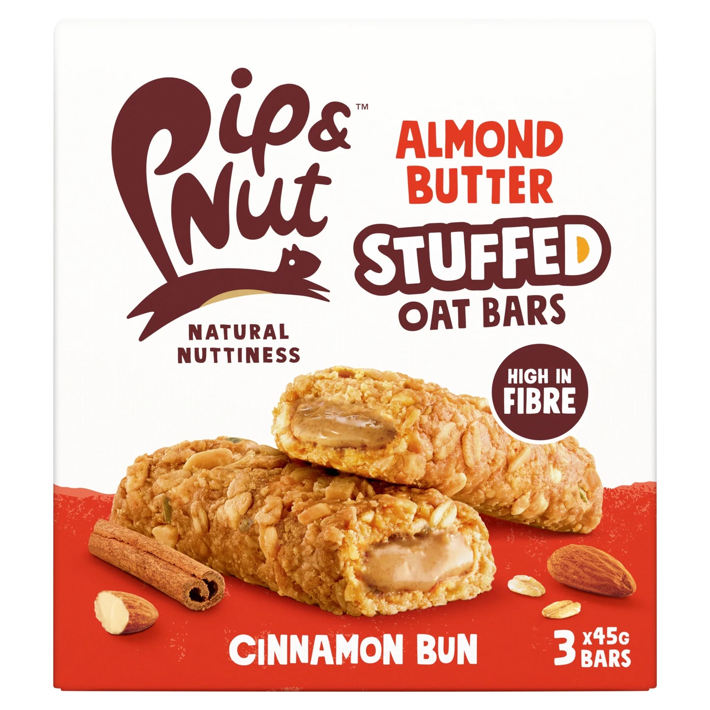 Almond Butter Stuffed Oat Bar by Pip & Nut