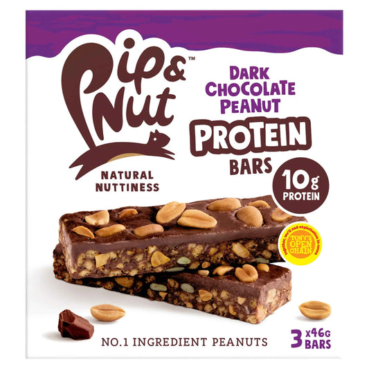 Dark Chocolate Peanut Protein Bar 3 by Pip & Nut
