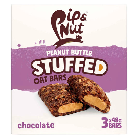 Peanut Butter Stuffed Oat Bars - by Pip & Nut
