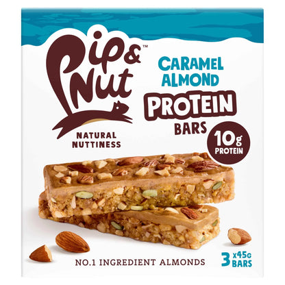Protein Caramel Almond Bars 3x45g by Pip & Nut