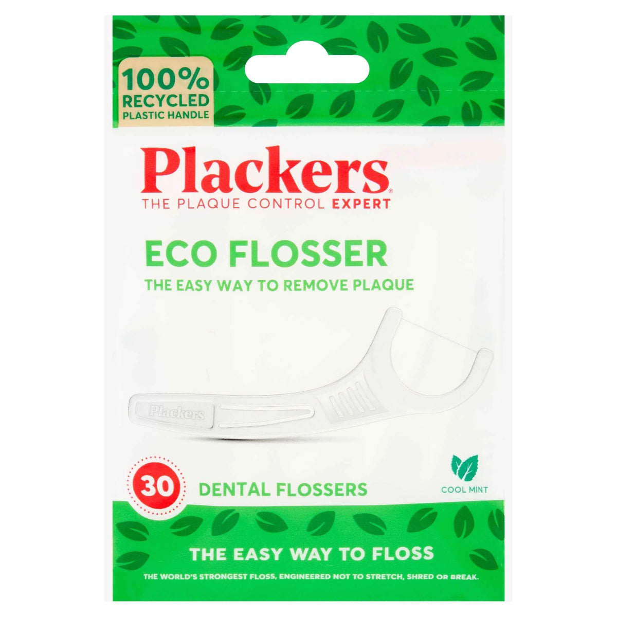 30 Eco Dental Flossers Cool Mint by PLACKERS