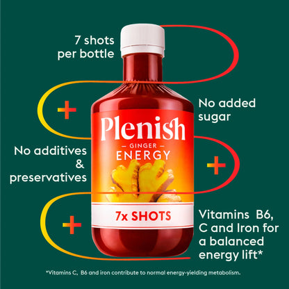 Ginger Energy Dosing Bottle 7x Shots by Plenish