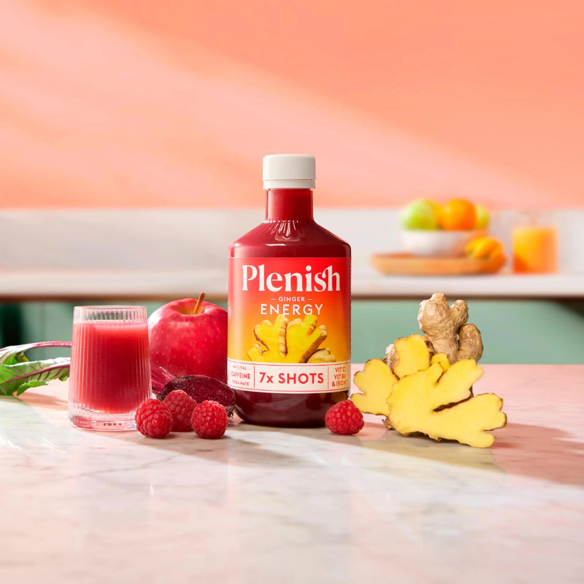 Ginger Energy Dosing Bottle 7x Shots by Plenish