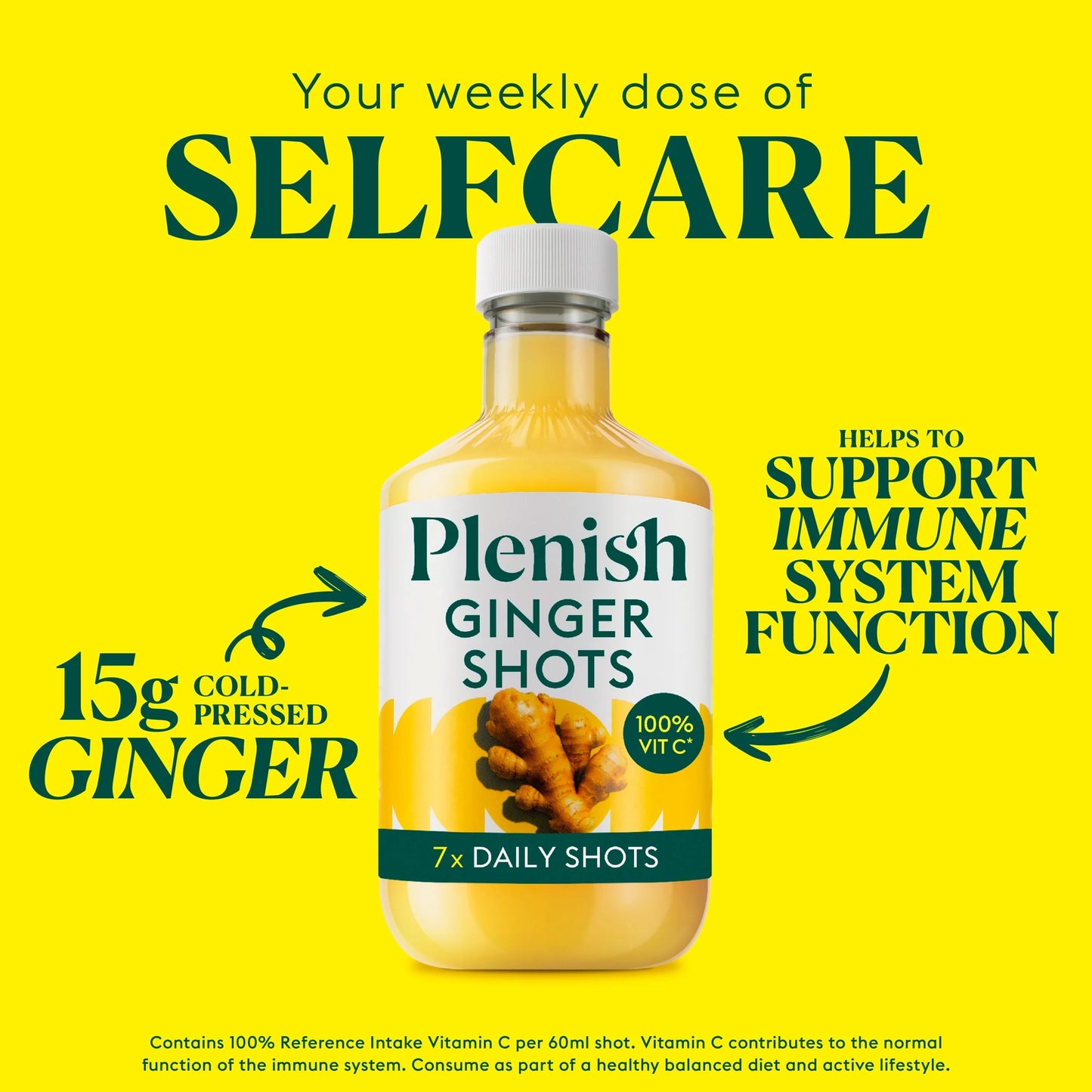 Ginger Immunity Dosing Bottle 7x by Plenish