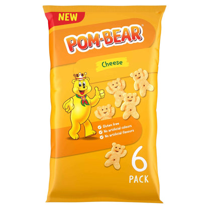 Pom-bear Cheese Multipack Crisps 6x13g by POM BEAR