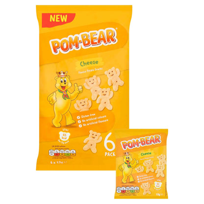 Pom-bear Cheese Multipack Crisps 6x13g by POM BEAR