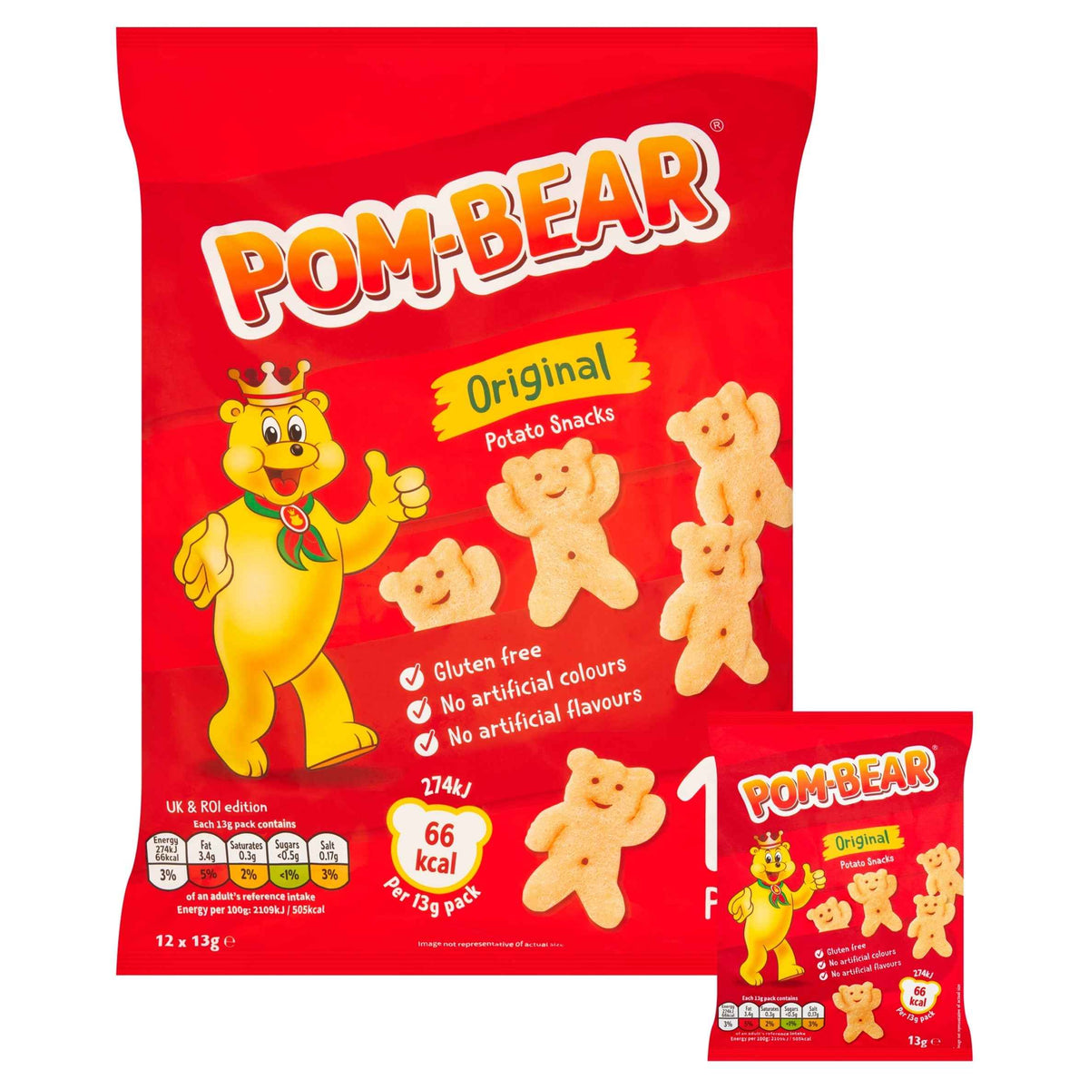 Original Crisps 12 Pack 12 X 13g by POM BEAR