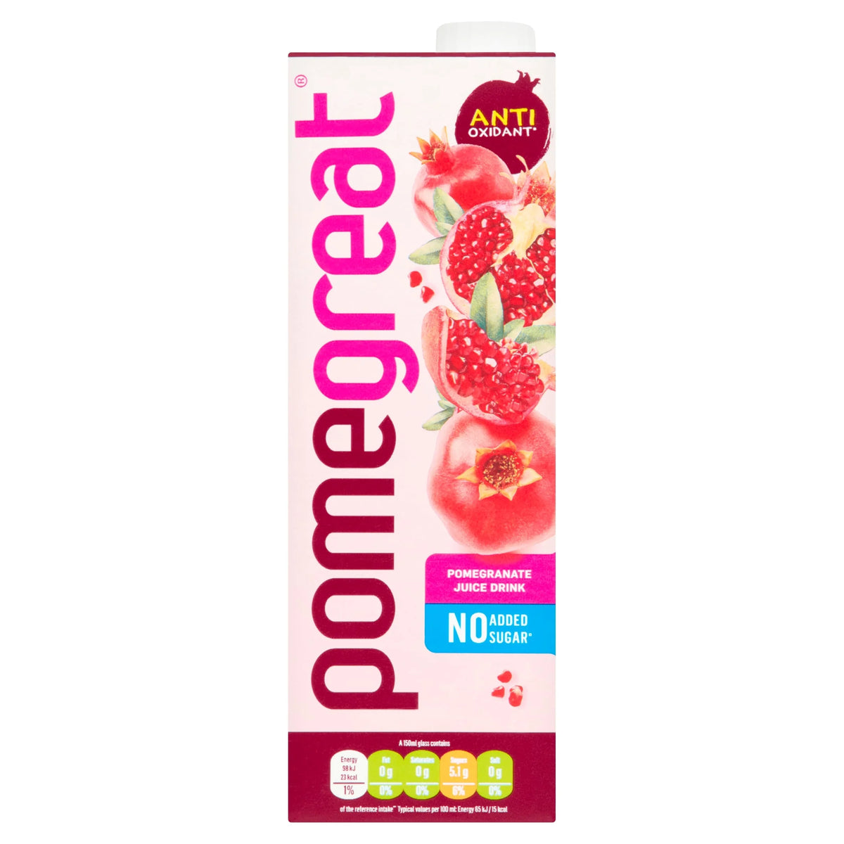 Pomegranate Juice Drink 1 Litre by POMEGREAT