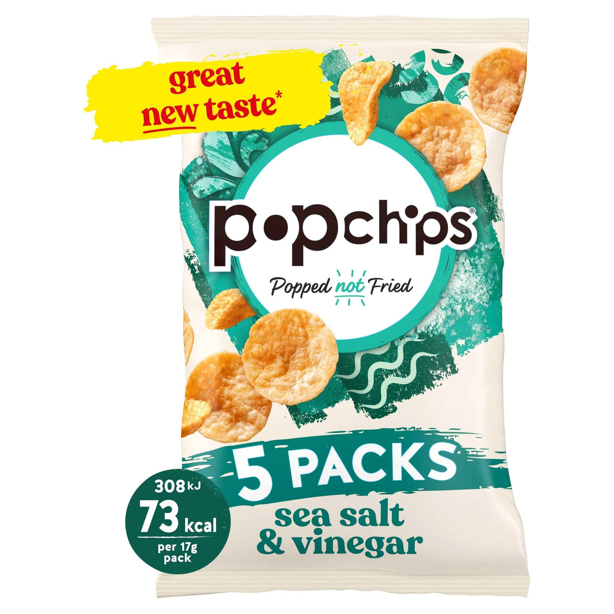 Sea Salt & Vinegar Multipack Crisps by popchips