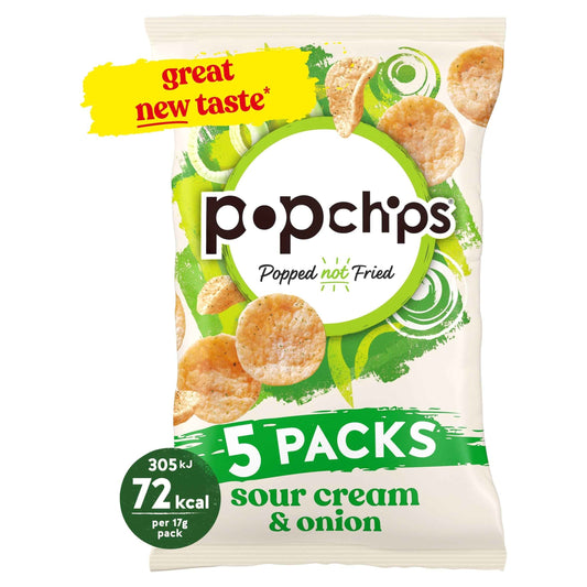 Sour Cream & Onion Multipack Crisps by popchips