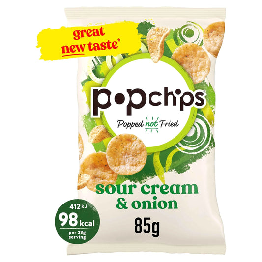 Sour Cream & Onion Sharing Crisps 85g by popchips