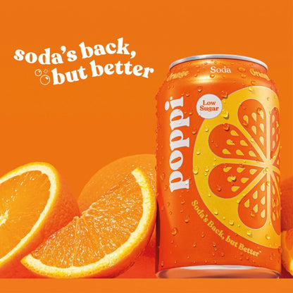 Orange Soda Cans 4x330ml by poppi