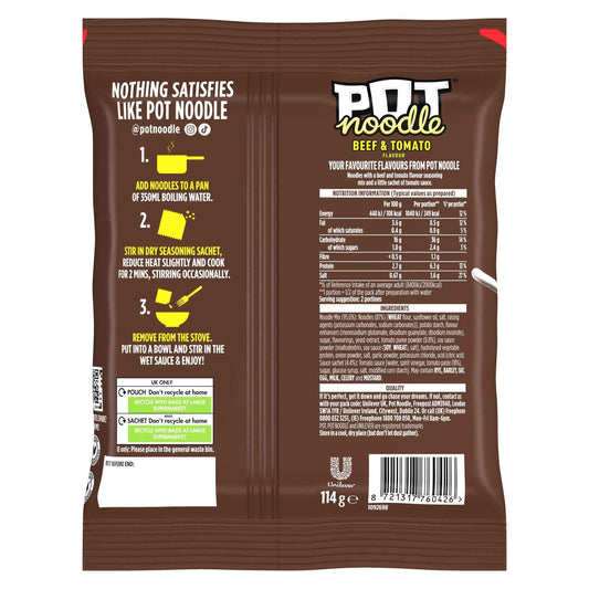 Beef And Tomato Instant Noodles by POT NOODLE