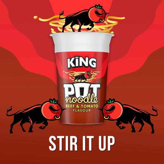 Beef & Tomato Instant Noodles King by POT NOODLE