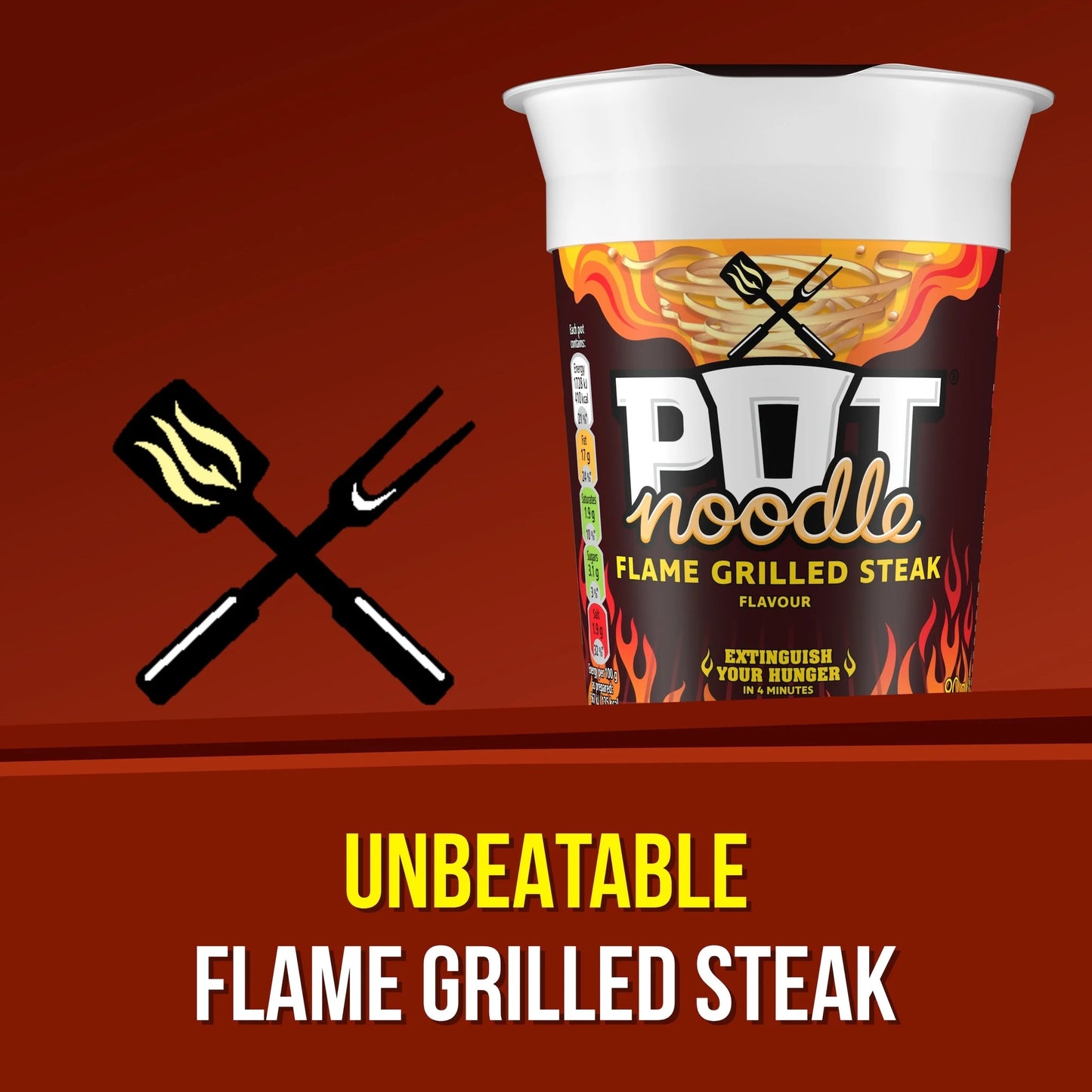 Flame Grilled Steak 90g by POT NOODLE