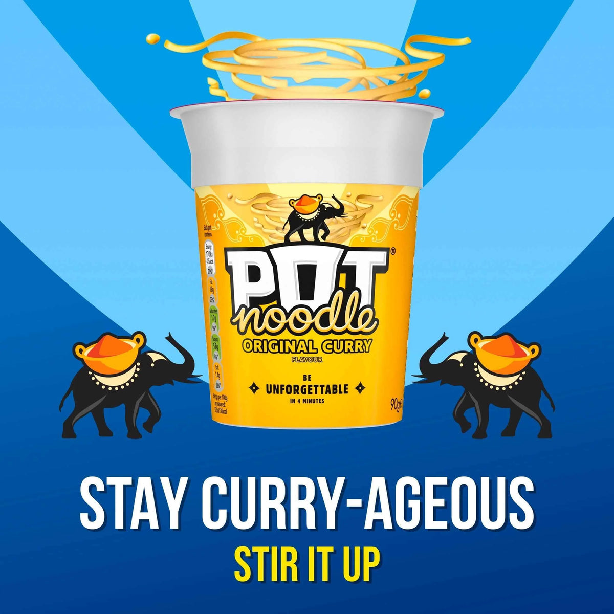 Original Curry Instant Noodles 90g by POT NOODLE
