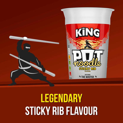 Sticky Rib Instant Noodles King by POT NOODLE