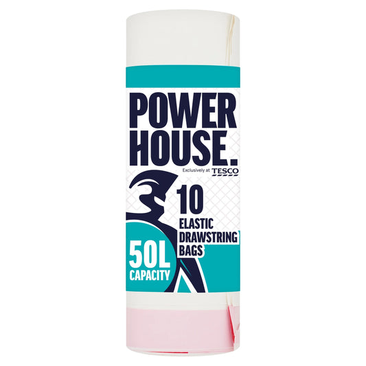 Powerhouse 10 Super Tough Bin Liners 50l by Power House
