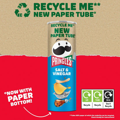 Salt & Vinegar Sharing Crisps 185g by PRINGLES