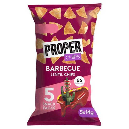 Chips Bbq Lentil Chips 5x14g by PROPER
