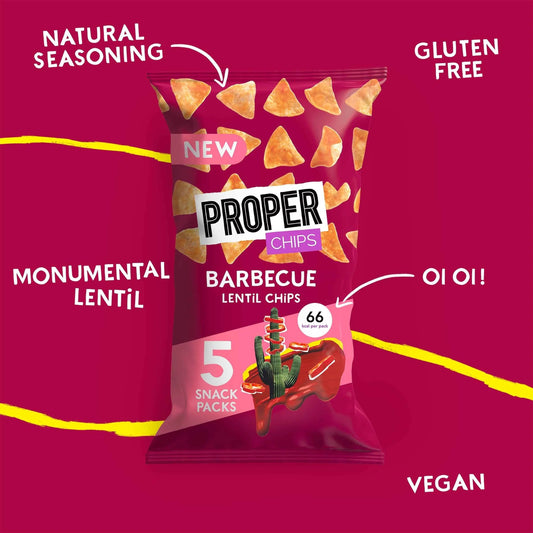 Chips Bbq Lentil Chips 5x14g by PROPER