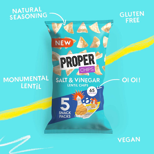 Chips Salt & Vinegar Lentil Chips 5 X by PROPER