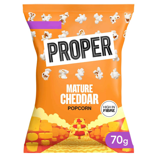 Corn Mature Cheddar Popcorn 70g by PROPER