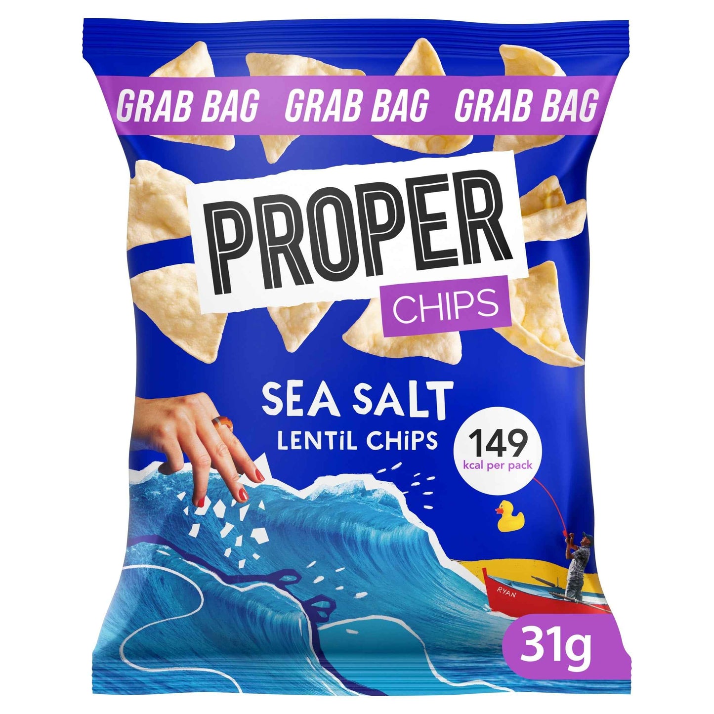 Sea Salt Lentil Chips 31g by PROPER