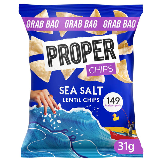 Sea Salt Lentil Chips 31g by PROPER