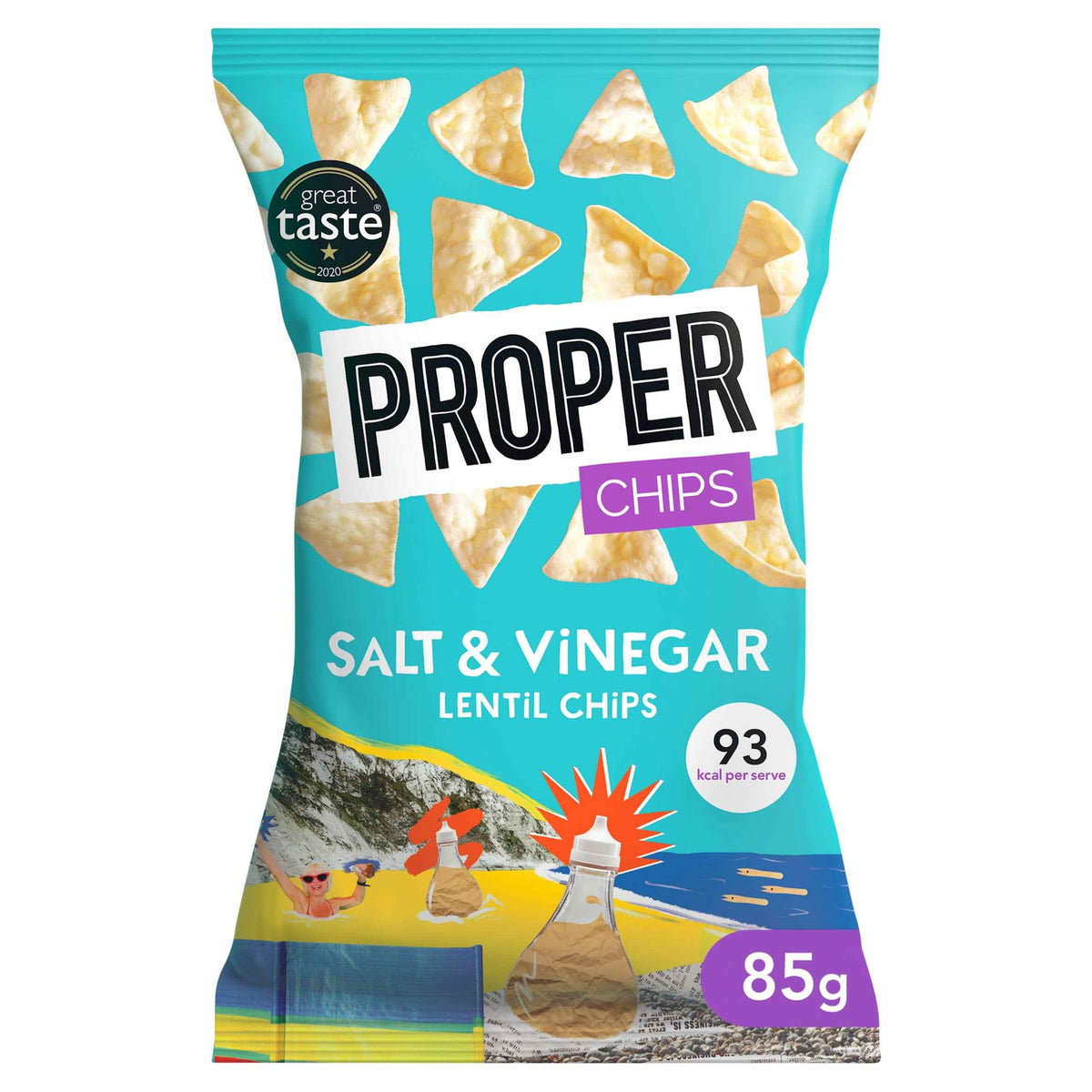 chips Salt & Vinegar Lentil Chips 85g by PROPER