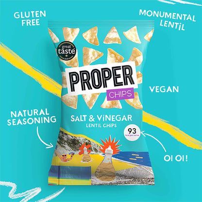 chips Salt & Vinegar Lentil Chips 85g by PROPER