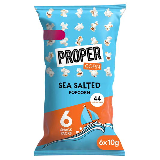 Sea Salted Popcorn 6 X 10g by PROPERCORN