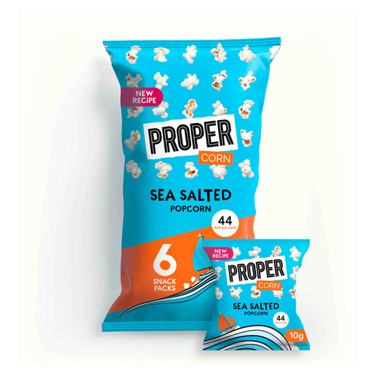 Sea Salted Popcorn 6 X 10g by PROPERCORN