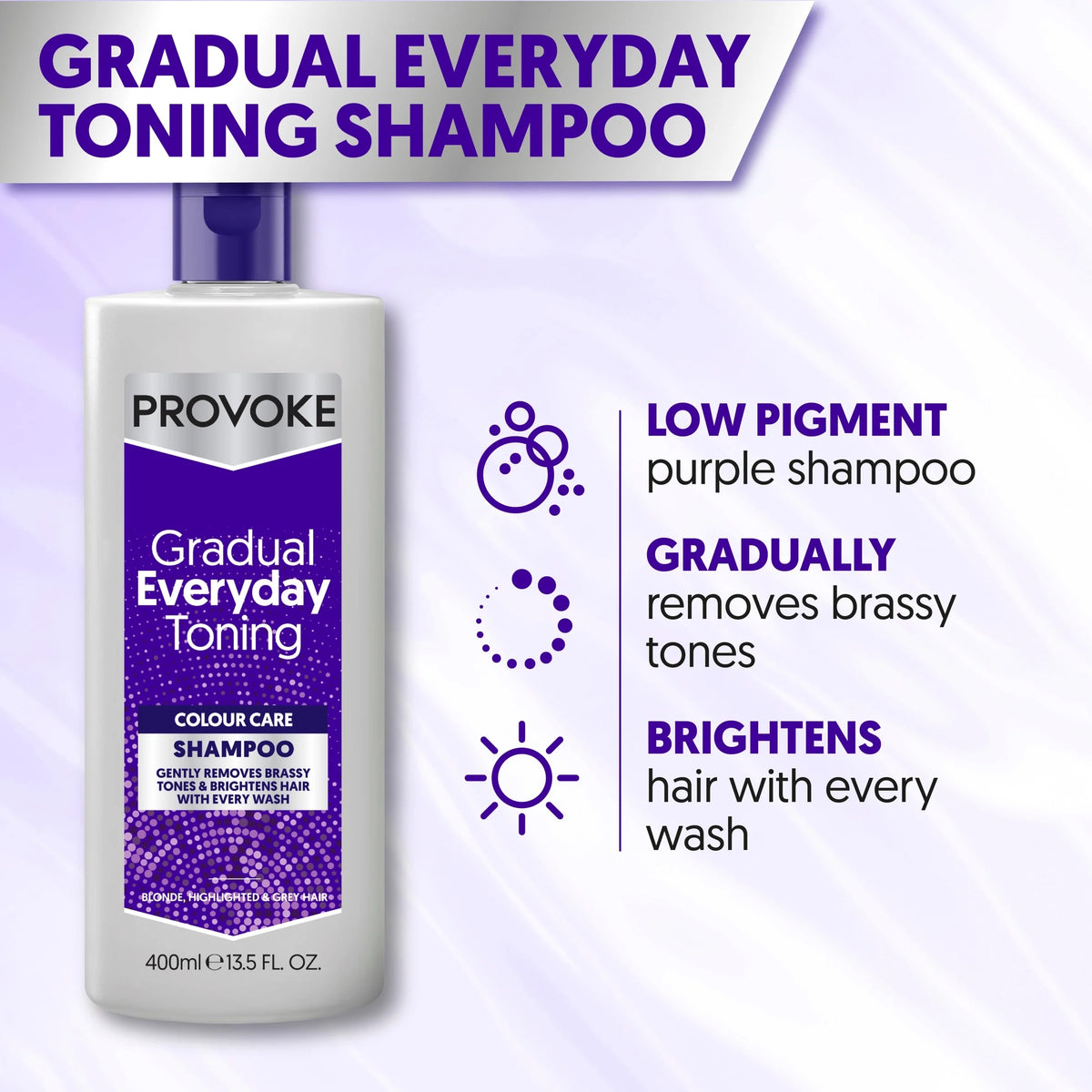 Gradual Everyday Toning Shampoo 400ml by PROVOKE