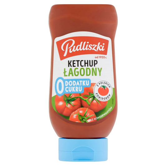 Mild Tomato Ketchup Zero Sugar 440g by Pudliszki