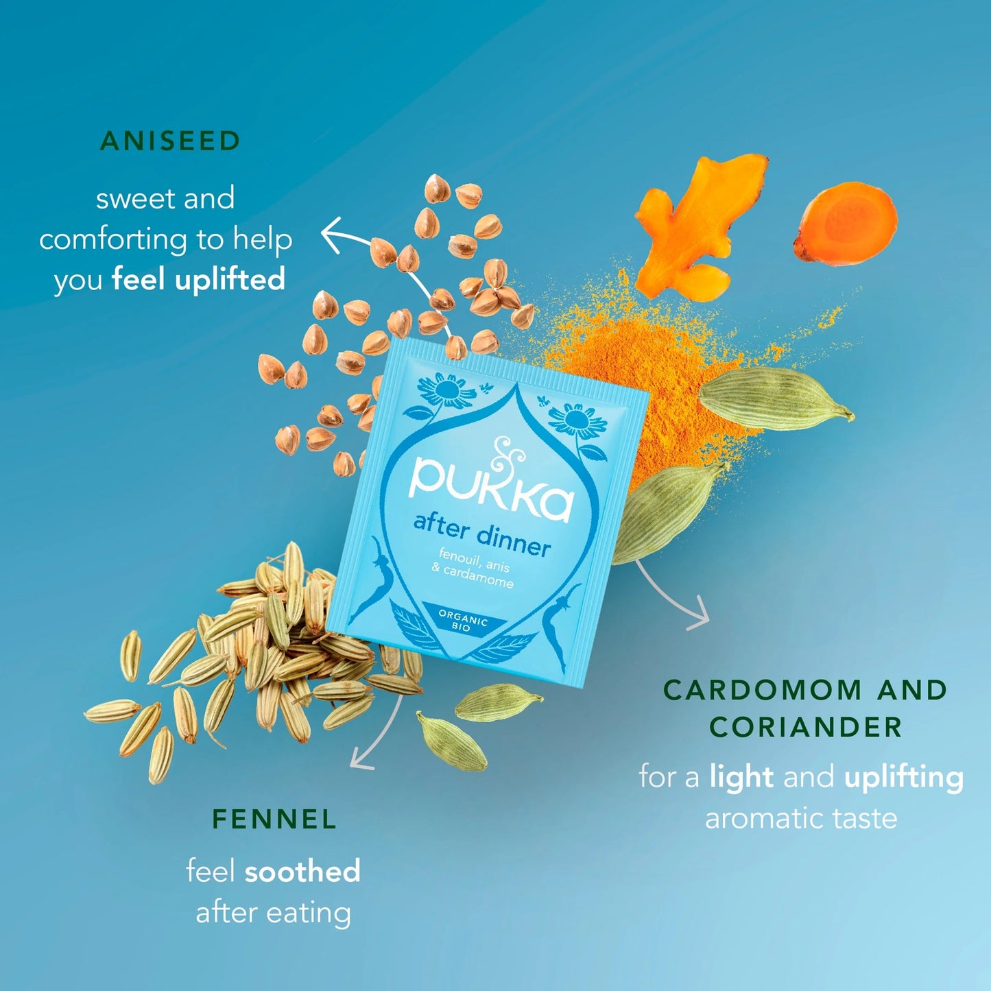 Pukka Organic After Dinner Tea With Fennel For Digestion 20 Herbal by
