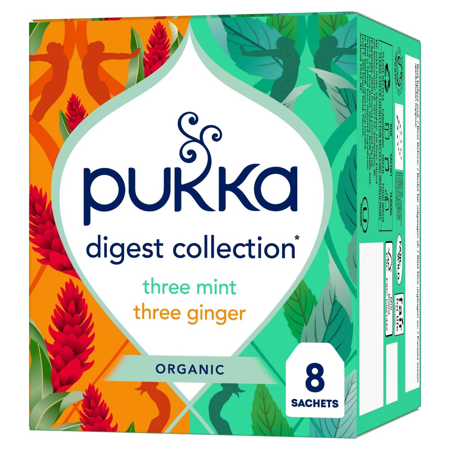 Organic Digest Collection With Peppermint And Ginger 8 Tea by Pukka