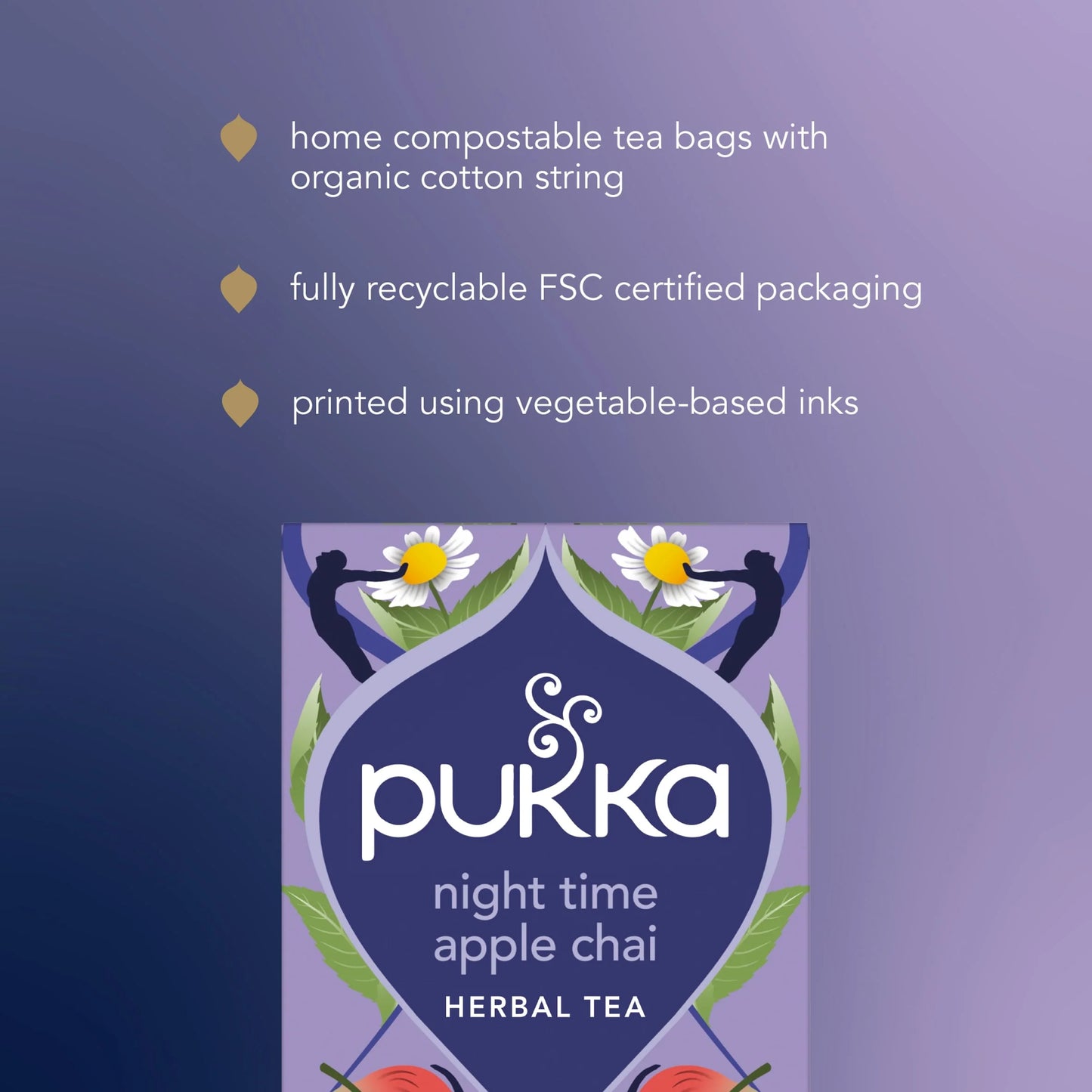 Organic Night Time Apple Chai Herbal by Pukka