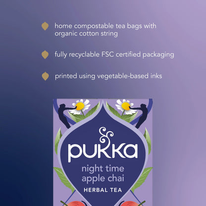 Organic Night Time Apple Chai Herbal by Pukka