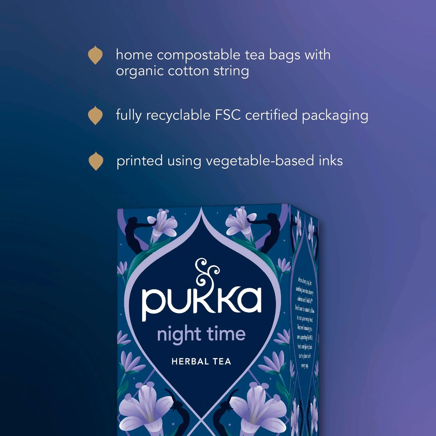 Organic Night Time Herbal Tea With Chamomile 40 Sleep Tea by Pukka